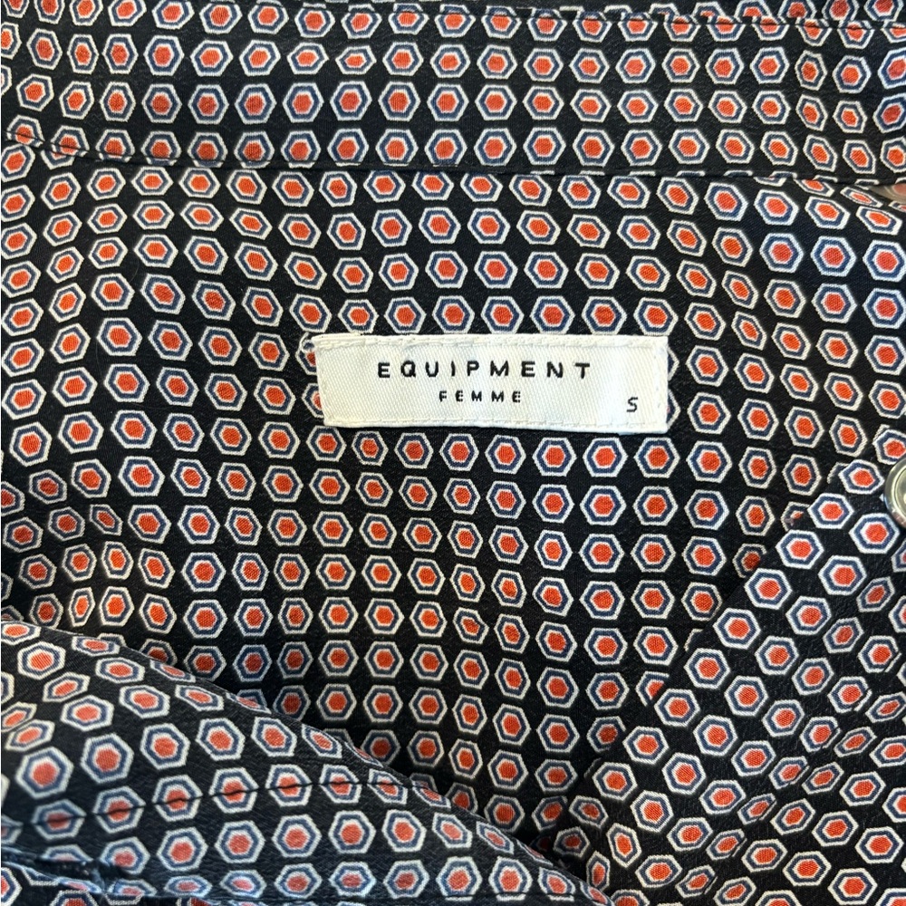 Equipment Women’s Red and Black Patterned Shirt